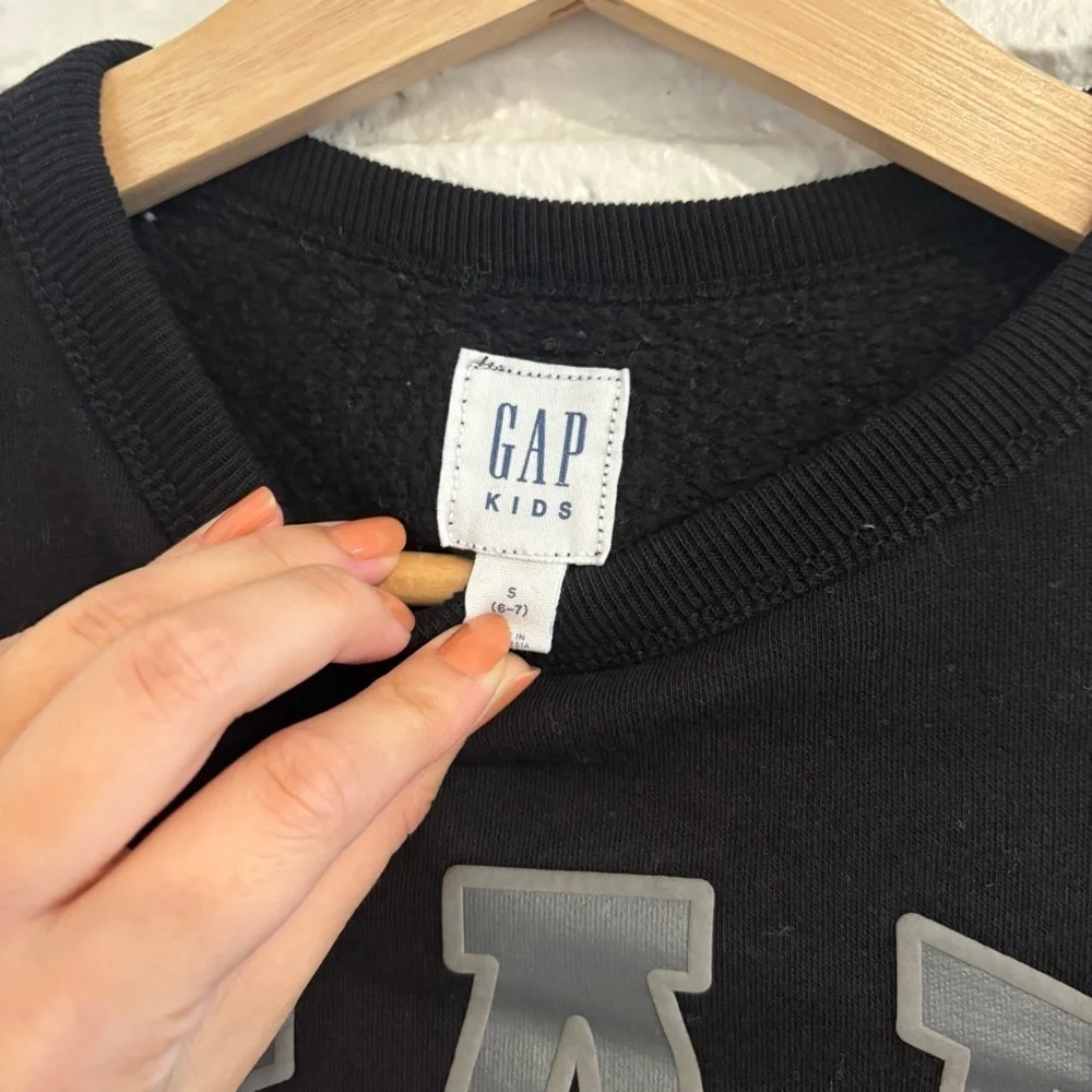 GAP kids black crewneck sweater